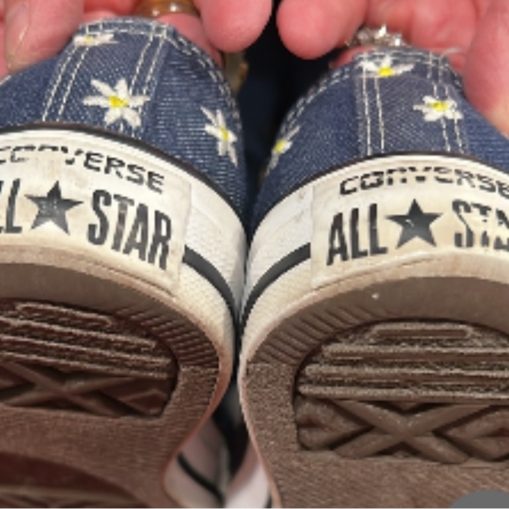 Converse All Star Denim Flower Sneakers (Firm Price) - Picture 6 of 6
